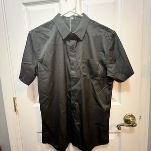 Men’s shirt sleeve dress top black medium